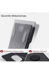 Bluetooth Akıllı Tartı Dijital Baskül Yağ Kas Vücut Kitle İndeksi XK-26C Siyah