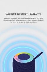 Bluetooth Hoparlör Rgb Işıklı USB FM Destekli Radyo D10 Lacivert