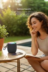 Bluetooth Hoparlör Rgb Işıklı USB FM Destekli Radyo D10 Gri