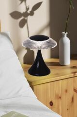 Abajur Kristal Elmas Masa Lambası Led Işıklı Akrilik Gece Lambası LW-31 Siyah