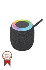 Torima D10 Taşınabilir Rgb Ledli Bluetooth Hoparlör Usb-Fm Radyo Gri