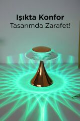 Abajur Kristal Elmas Masa Lambası Led Işıklı Akrilik Gece Lambası LW31 Ahşap Grain