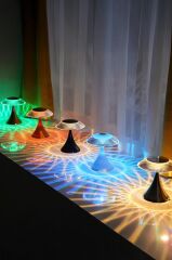 LW-31 Wood Grain Abajur Karistal Elmas Masa Lambası Romantik Akrilik Led Gece Lambası