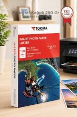 Fotoğraf Kağıdı 100 Adet 260 Gr (13X18) Inkjet Kağıt Mat