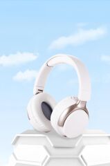 Torima HD-30 Bej Kulak Üstü Kablosuz 5.3 ANC Bluetooth Kulaklık