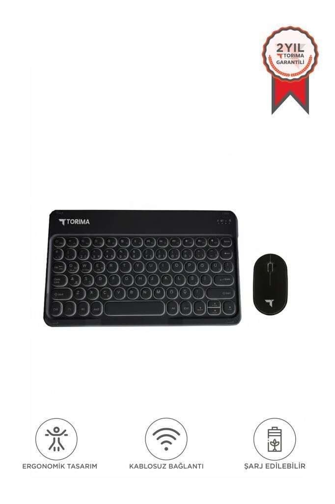 Bluetooth Kablosuz Klavye Mouse Seti TMK08 Siyah