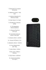 Bluetooth Kablosuz Klavye Mouse Seti TMK08 Siyah