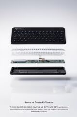 Bluetooth Kablosuz Klavye Mouse Seti TMK08 Siyah