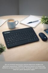 Bluetooth Kablosuz Klavye Mouse Seti TMK08 Siyah