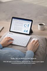 Bluetooth Kablosuz Klavye Mouse Seti TMK08 Beyaz