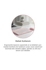 Bluetooth Kablosuz Klavye Mouse Seti TMK08 Pembe