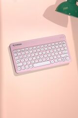 Torima TMK-08 Pembe Kablosuz Bluetooth Klavye Mouse Seti