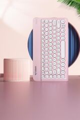 Torima TMK-08 Pembe Kablosuz Bluetooth Klavye Mouse Seti