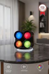 Bluetooth Speaker Kablosuz Hoparlör Led Işıklı 5 Watt USB Girişli Şarjlı Hoparlör GTS-1835 Siyah