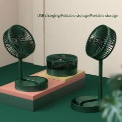 Vantilatör 3 Kademeli Taşınabilir Şarjlı Klima Soğutucu Fan F06 Yeşil