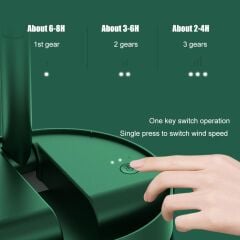 Vantilatör 3 Kademeli Taşınabilir Şarjlı Klima Soğutucu Fan F06 Yeşil