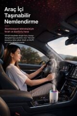 Hava Nemlendiricisi Buhar Makinesi Işıklı Yıldız Projektör Humidifier CL28S Beyaz