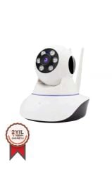 Güvenlik Kamerası Ethernet Girişli 360 Derece Dönebilen 3 Antenli Full Hd Smart Ip Kamera CMR5 Beyaz