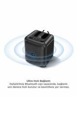 Mikrofonlu RGB Işıklı Bluetooth Hoparlör USB TF FM 12W Taşınabilir KTS-2311 Siyah