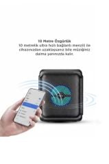 Mikrofonlu RGB Işıklı Bluetooth Hoparlör USB TF FM 12W Taşınabilir KTS-2311 Siyah