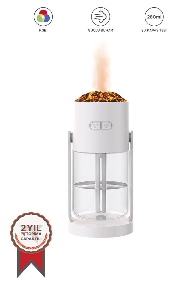 Torima CL29 Humidifier Hava Nemlendirici 3D Alev Lav Simülasyon Buhar Makinesi