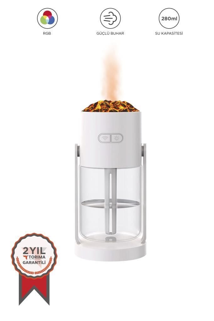 Torima CL29 Humidifier Hava Nemlendirici 3D Alev Lav Simülasyon Buhar Makinesi