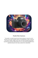 Dijital Fotoğraf Makineleri Video Mini Kamera 2K Video 128GB Destekli CMR42 Siyah