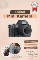 Torima Dijital Fotoğraf Makinesi Video Mini Kamera 2K Video 128GB Destekli CMR42 Siyah