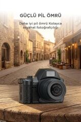 Dijital Fotoğraf Makineleri Video Mini Kamera 2K Video 128GB Destekli CMR42 Siyah