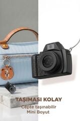 Torima Dijital Fotoğraf Makinesi Video Mini Kamera 2K Video 128GB Destekli CMR42 Siyah