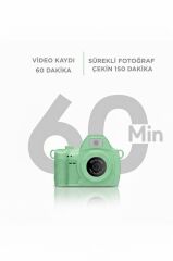 Dijital Fotoğraf Makineleri Video Mini Kamera 2K Video 128GB Destekli CMR42 Yeşil