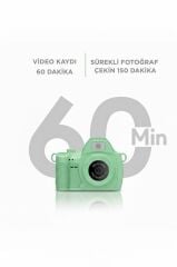 Dijital Fotoğraf Makineleri Video Mini Kamera 2K Video 128GB Destekli CMR42 Yeşil