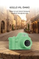 Dijital Fotoğraf Makineleri Video Mini Kamera 2K Video 128GB Destekli CMR42 Yeşil