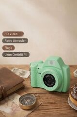 Dijital Fotoğraf Makineleri Video Mini Kamera 2K Video 128GB Destekli CMR42 Yeşil
