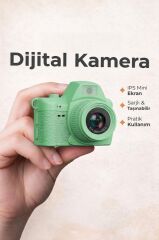 Dijital Fotoğraf Makineleri Video Mini Kamera 2K Video 128GB Destekli CMR42 Yeşil