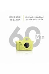 Dijital Fotoğraf Makineleri Video Mini Kamera 2K Video 128GB Destekli CMR42 Sarı