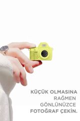 Dijital Fotoğraf Makineleri Video Mini Kamera 2K Video 128GB Destekli CMR42 Sarı