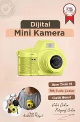 Dijital Fotoğraf Makineleri Video Mini Kamera 2K Video 128GB Destekli CMR42 Sarı
