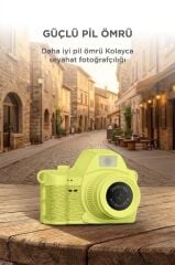 Dijital Fotoğraf Makineleri Video Mini Kamera 2K Video 128GB Destekli CMR42 Sarı