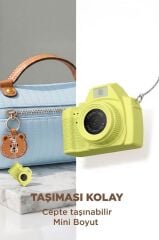 Dijital Fotoğraf Makineleri Video Mini Kamera 2K Video 128GB Destekli CMR42 Sarı