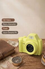 Dijital Fotoğraf Makineleri Video Mini Kamera 2K Video 128GB Destekli CMR42 Sarı