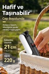 Tripod Çok Amaçlı Led Işıklı Kablosuz Monopod Selfie Çubuğu L15 Siyah