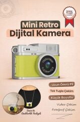 Mini Dijital Kamera Selfie Video Vlog Kamerası Mini Anahtarlık 1080P CMR35 Sarı