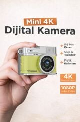 Mini Dijital Kamera Selfie Video Vlog Kamerası Mini Anahtarlık 1080P CMR35 Sarı