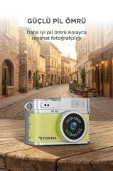 Mini Dijital Kamera Selfie Video Vlog Kamerası Mini Anahtarlık 1080P CMR35 Sarı