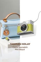 Mini Dijital Kamera Selfie Video Vlog Kamerası Mini Anahtarlık 1080P CMR35 Sarı