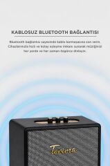 Bluetooth Hoparlör Nostaljik Kablosuz Speaker D35 Siyah