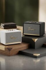 Bluetooth Hoparlör Nostaljik Kablosuz Speaker D35 Siyah