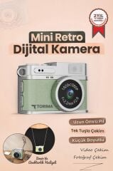 Mini Dijital Kamera Selfie Video Vlog Kamerası Mini Anahtarlık 1080P CMR35 Yeşil