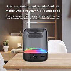 Torima D09 Taşınabilir Rgb Ledli Bluetooth Hoparlör Usb-Tf-Aux Siyah